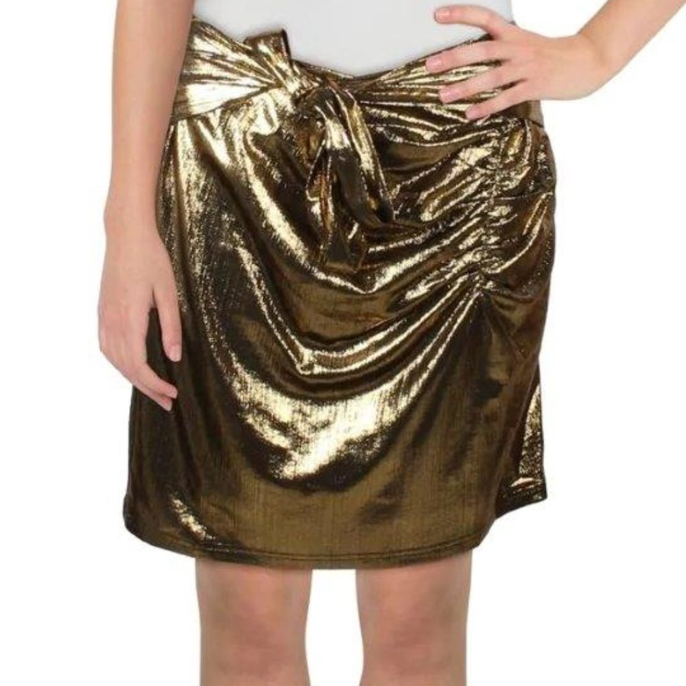 NWT ENDLESS ROSE METALLIC PARTY STRAIGHT SKIRT M